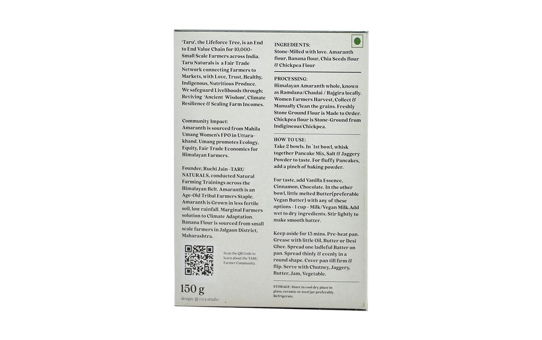 Taru Himalayan Amaranth Pancake Mix    Pack  150 grams